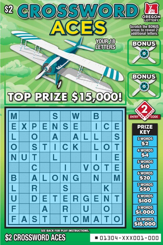 Crossword Aces Lottery Scratch Tickets Oregon Lottery